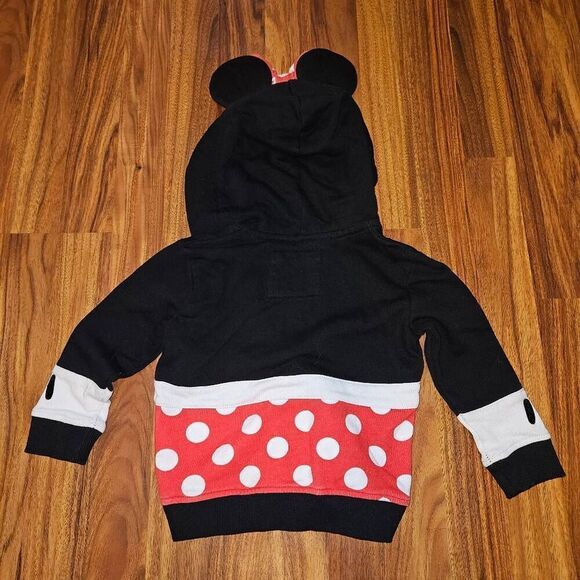 5 For $25 Disney Black White and Red Minnie Mouse Zipper Hoodie Baby Size 24M - Picture 4 of 4
